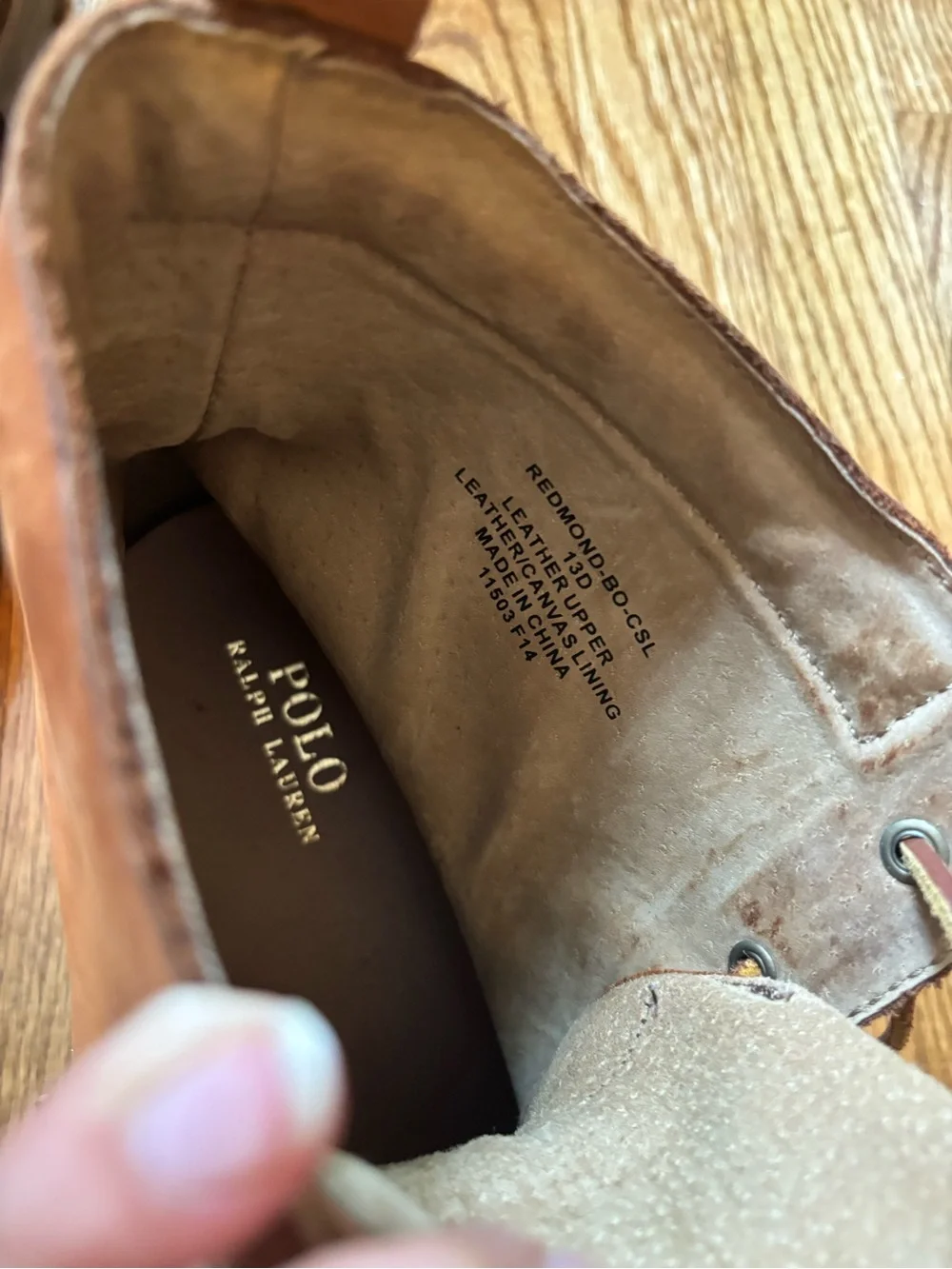 Polo Ralph Lauren Redmond Leather Moc Toe Boots Brown Men's 13